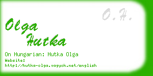 olga hutka business card